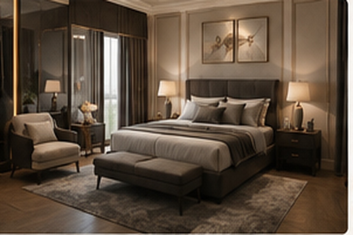 Complete luxury bedroom solution