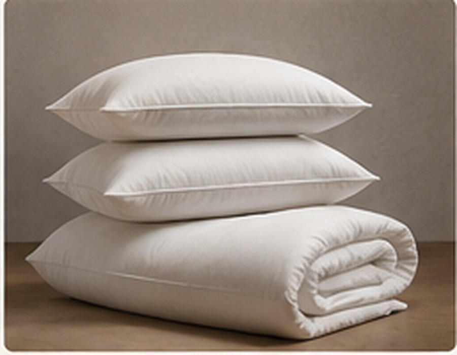 Orthopedic, fibre and latex pillows